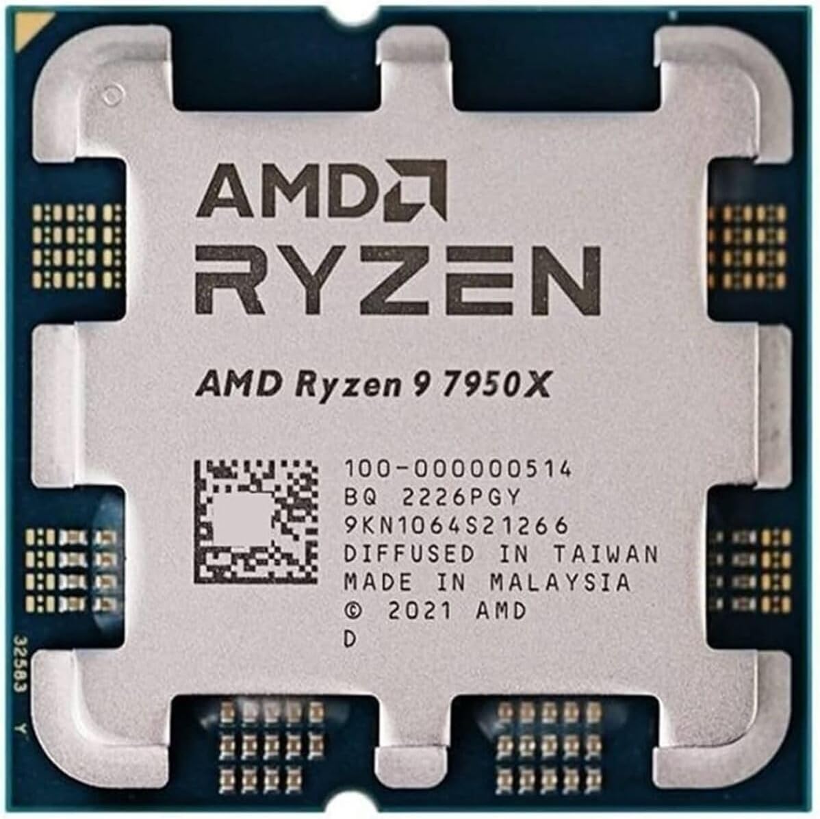 AMD Ryzen 9 7950X 16 Cores and 32 processing threads, based on AMD Zen 4 architecture Processor - Tray pack