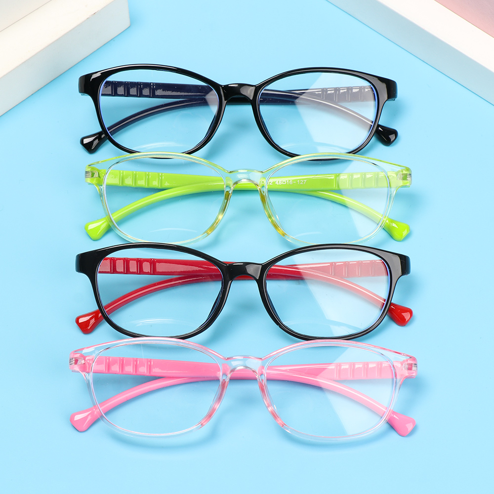 Glasses Computer Glasses Lenses Soft Frame PC Girls Boys Blue Light Anti Kids Glasses Ultra Light Clear Glasses