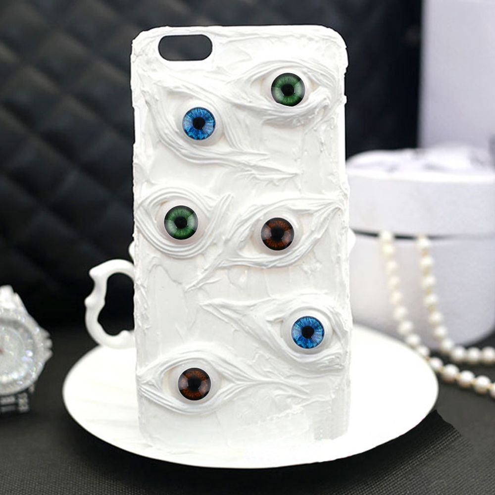 1pair 20MM Blue Brown Black Accessories Realistic Dolls Eyes Half Round Hollow 20inch new Eyeballs