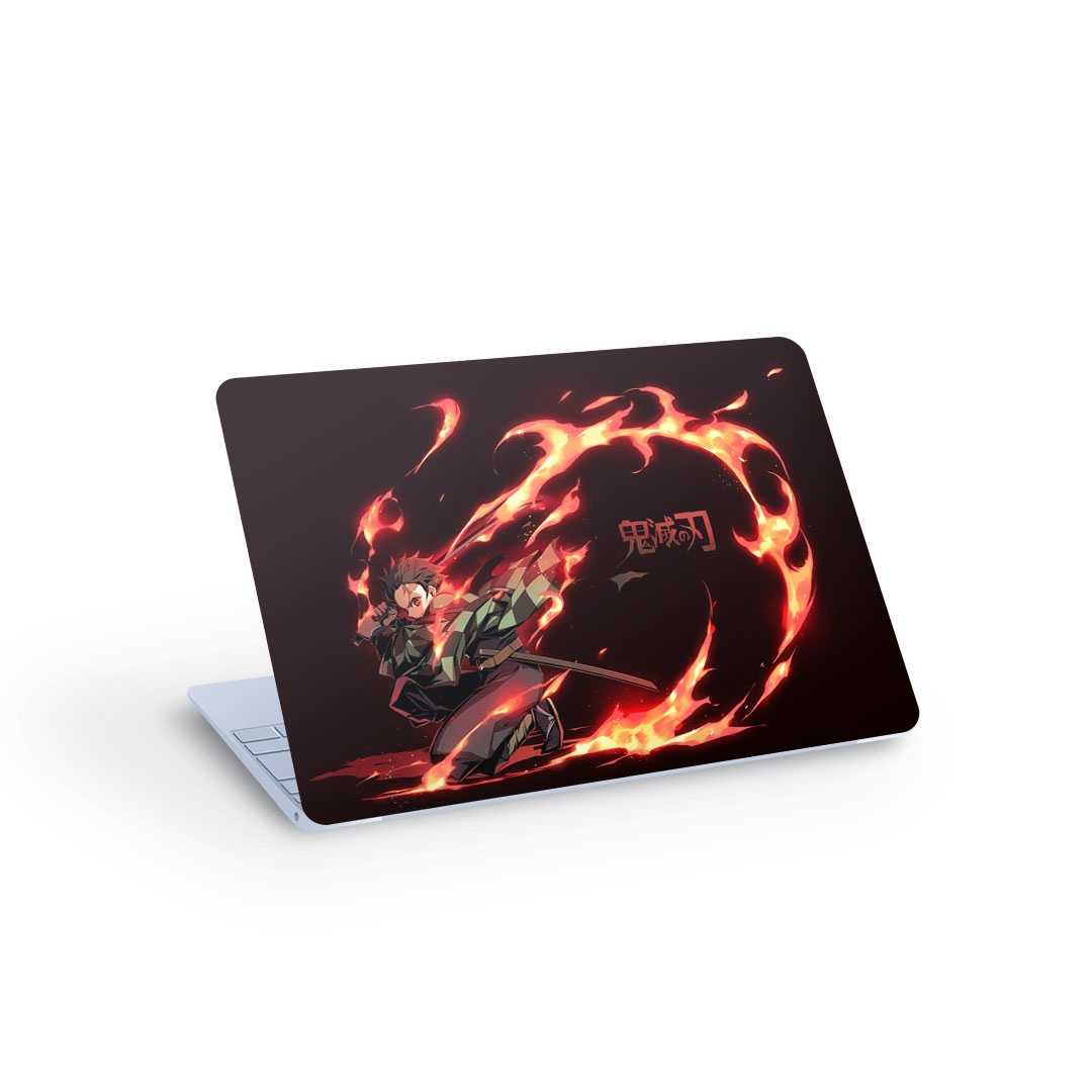 Laptop Back Sticker For Up to 15.6inch Laptop (Kimetsu no Yaiba Demon Slayer 1)