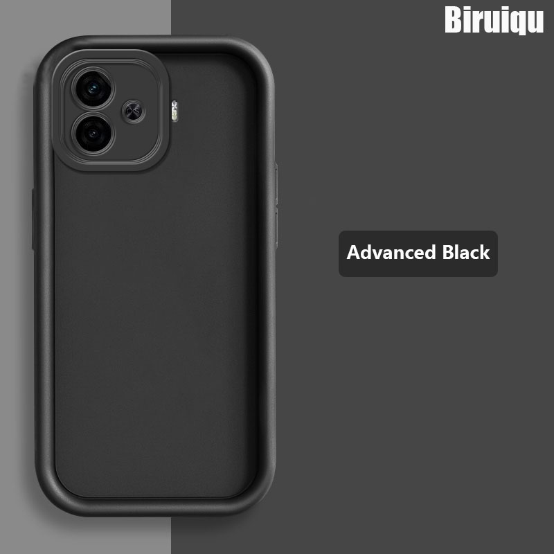 Biruiqu For IQOO Z9 Turbo New Angel Eye Step Lens Full Pack Thickened Anti Drop Silicone Protective Cover