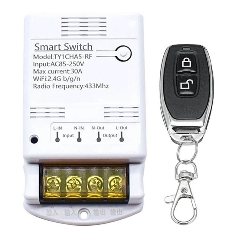 OUMERY 4000W 30A Wifi Switch Relay Tuya Smartlife APP 433mhz RF Receiver Module AC 85-250V 220V Home Automation Circuit Breaker
