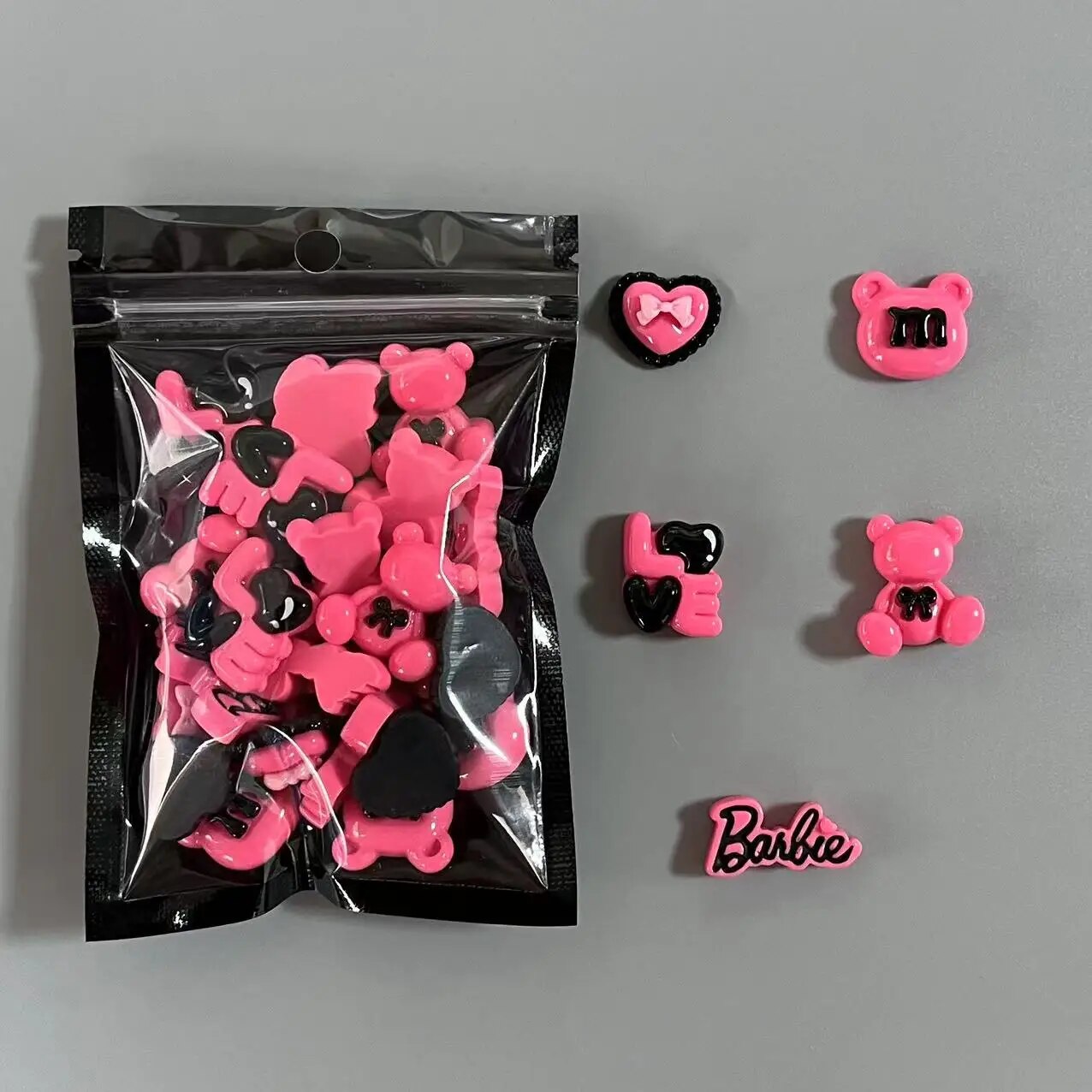 2025 Pink Y2K Kawaii Mix Resin Cartoon Bunny Bear Ice Cream Part Gem Handmade Accessory XXXL Long Nail Art Big Decoration Charm