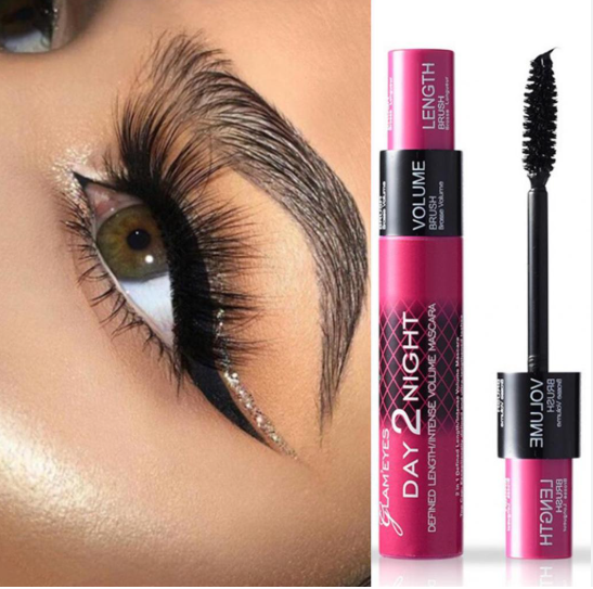 1 Piece Black Eyelash Express 10ml Double Fiber Full Curling Eye Mascara - Waterproof Korean Makeup Must-Have for Bold Lashes -Mascara For Curved Eyelashes, Eyelash Extension, Volume, Lengthening
