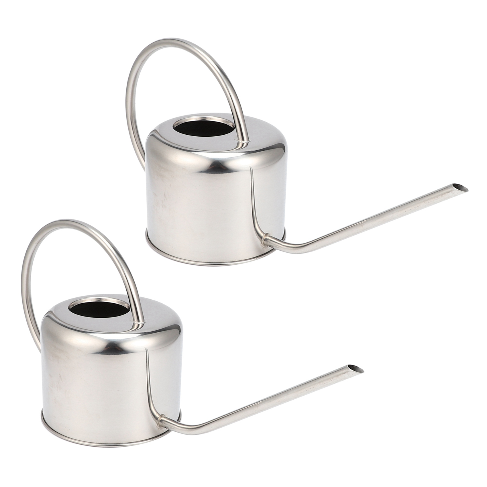 fasdaga 2X European Gardening Watering Can Pot Stainless Steel 900Ml Household Shower Pot Small Watering Flower