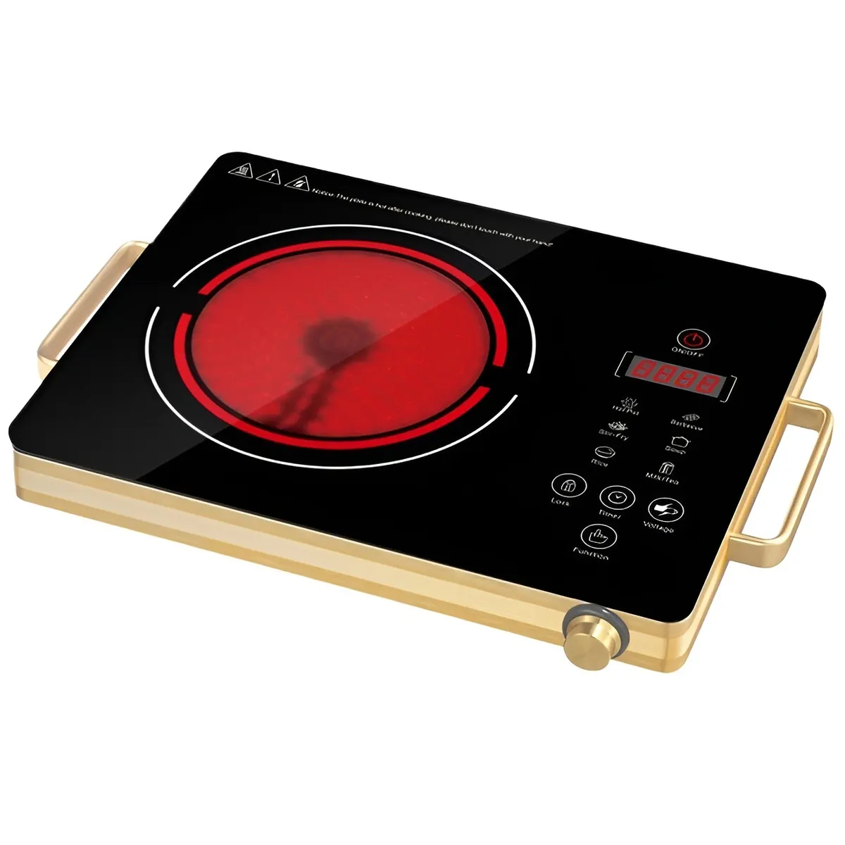 Infrared Cookstove Ceramic Electric Hot Plate For Cooking Dual Control Cooktop Portable -2200Wt - image 1