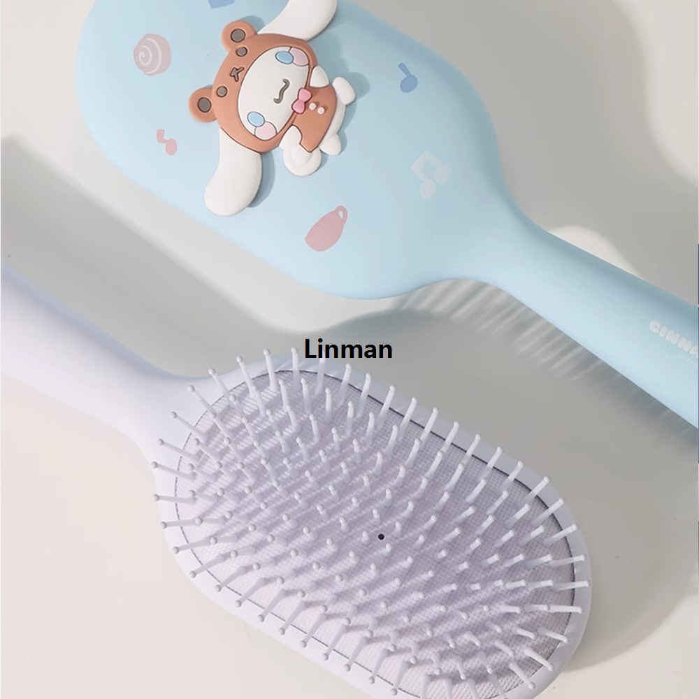 Linman MINISO Sanrio Characters Kulomi Cinnamoroll Melody Balloon CaHot Selling rtoon Square Massage Comb Girl Gift Genuine Products Cute Comb