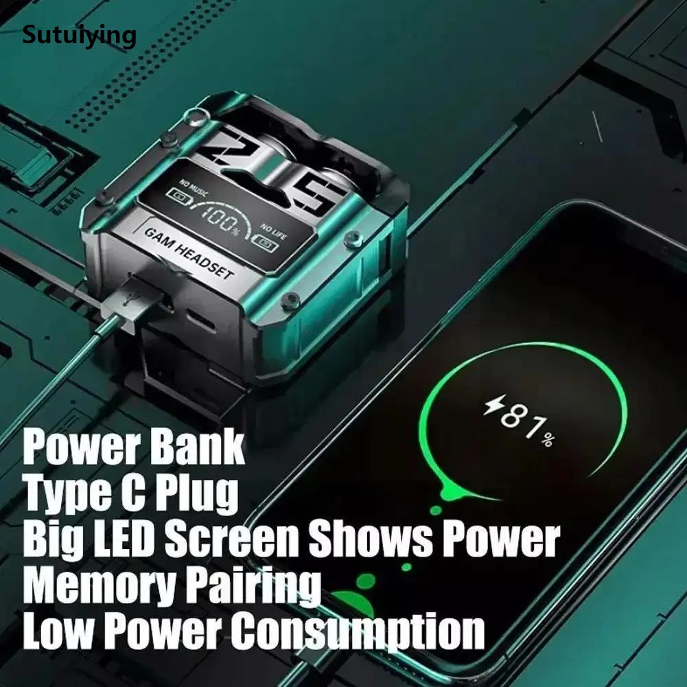 Sutuiying M25 TWS Wireless Earplug Touch Control Bluetooth 5.1 IPX7 Waterproof 2025 New Built-in Microphone Is Suitable for Sports Travel