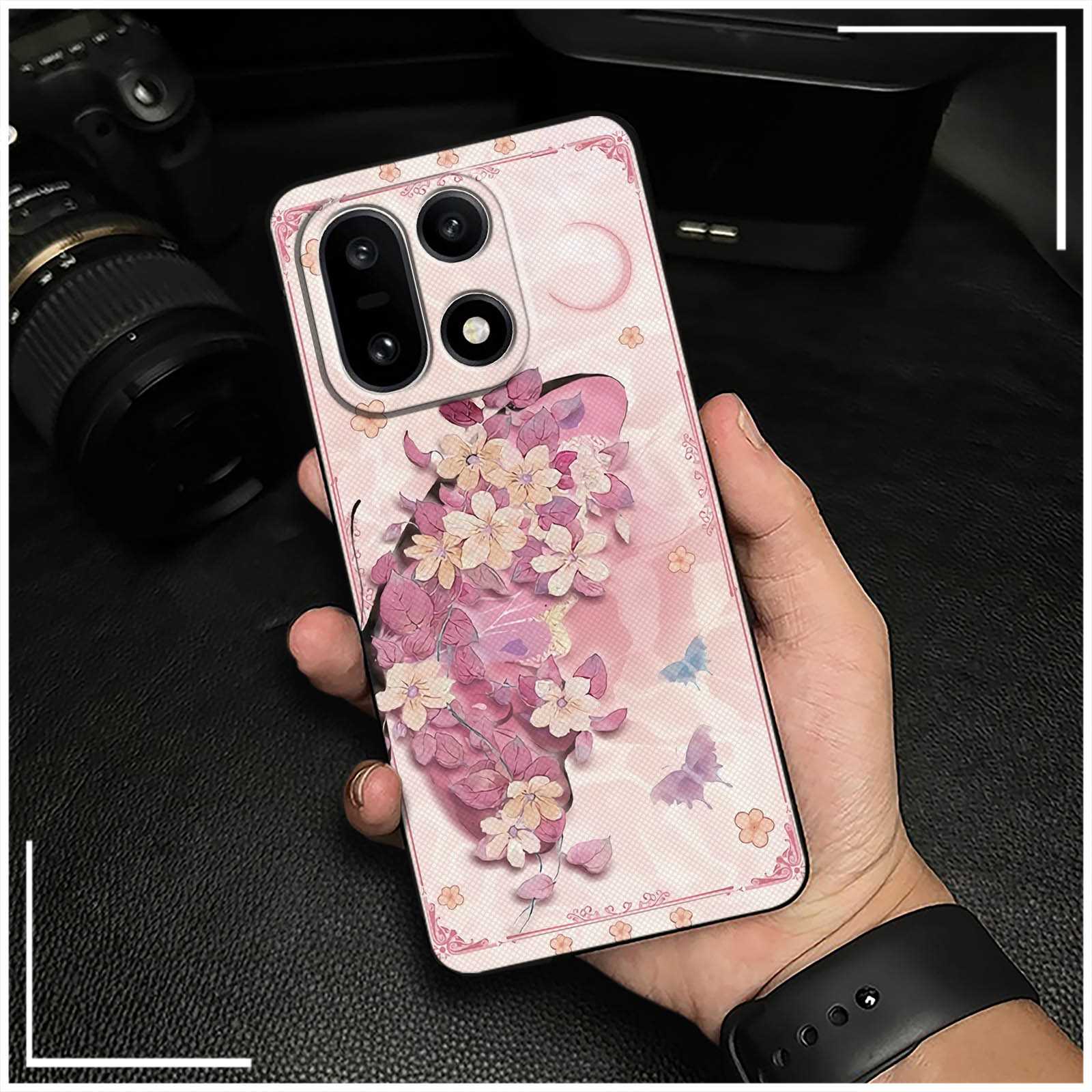 Durable flower Phone Case For 1+15/OnePlus15 Dirt-resistant Fashion Design Back Cover Full wrap TPU Silicone Waterproof