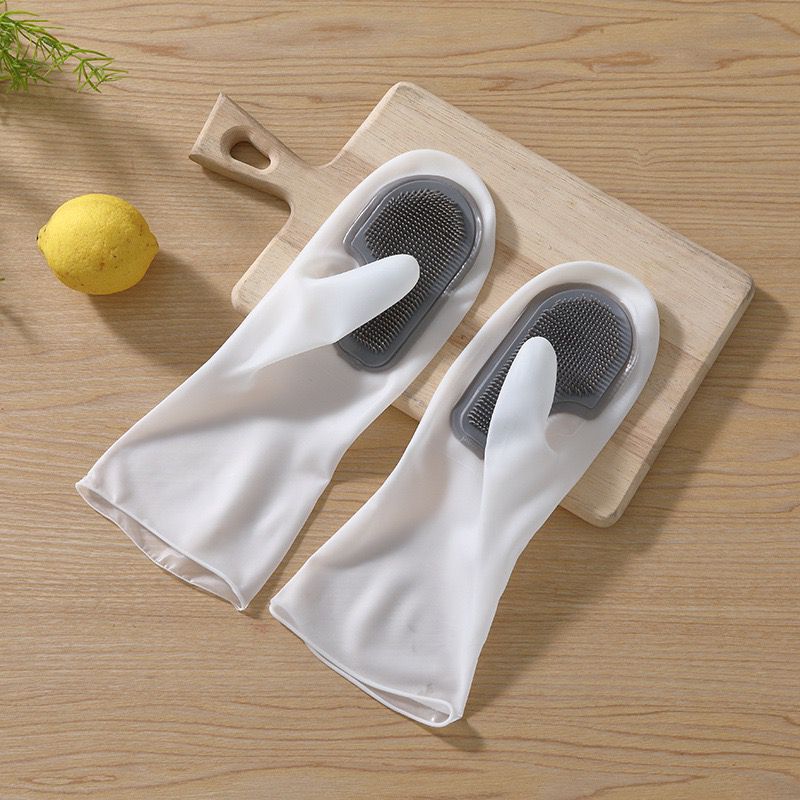 Dishwashing Gloves Kitchen Tool For Cleaning, Magic Silicon Gloves- 1 Pair - Cleaning Gloves