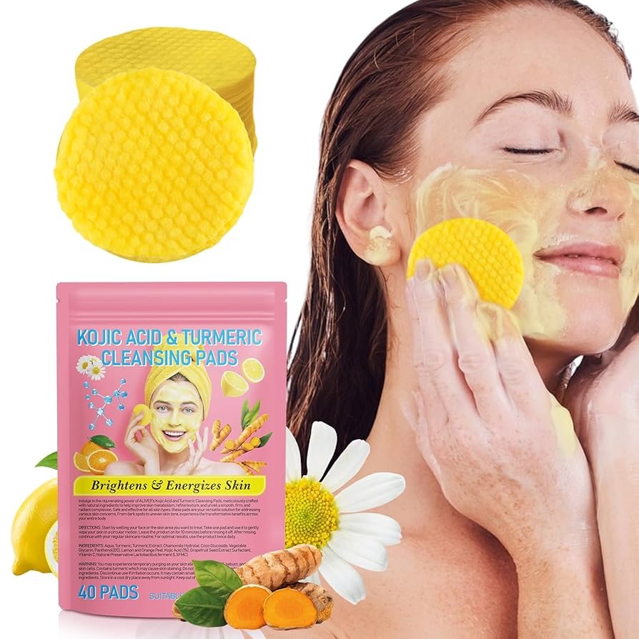 2pcs Kojic Acid And Turmeric Cleansing Pads 50pcs