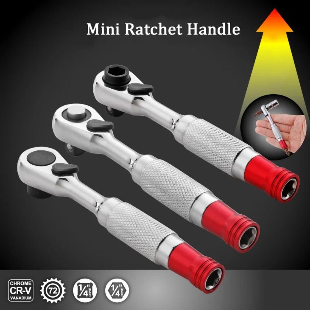 Portable Double End Wrench Anti-skid Handle Adjustable Mini Ratchet Socket Wrench Compact Mini 2-In- Wrench Automotive Maintenance
