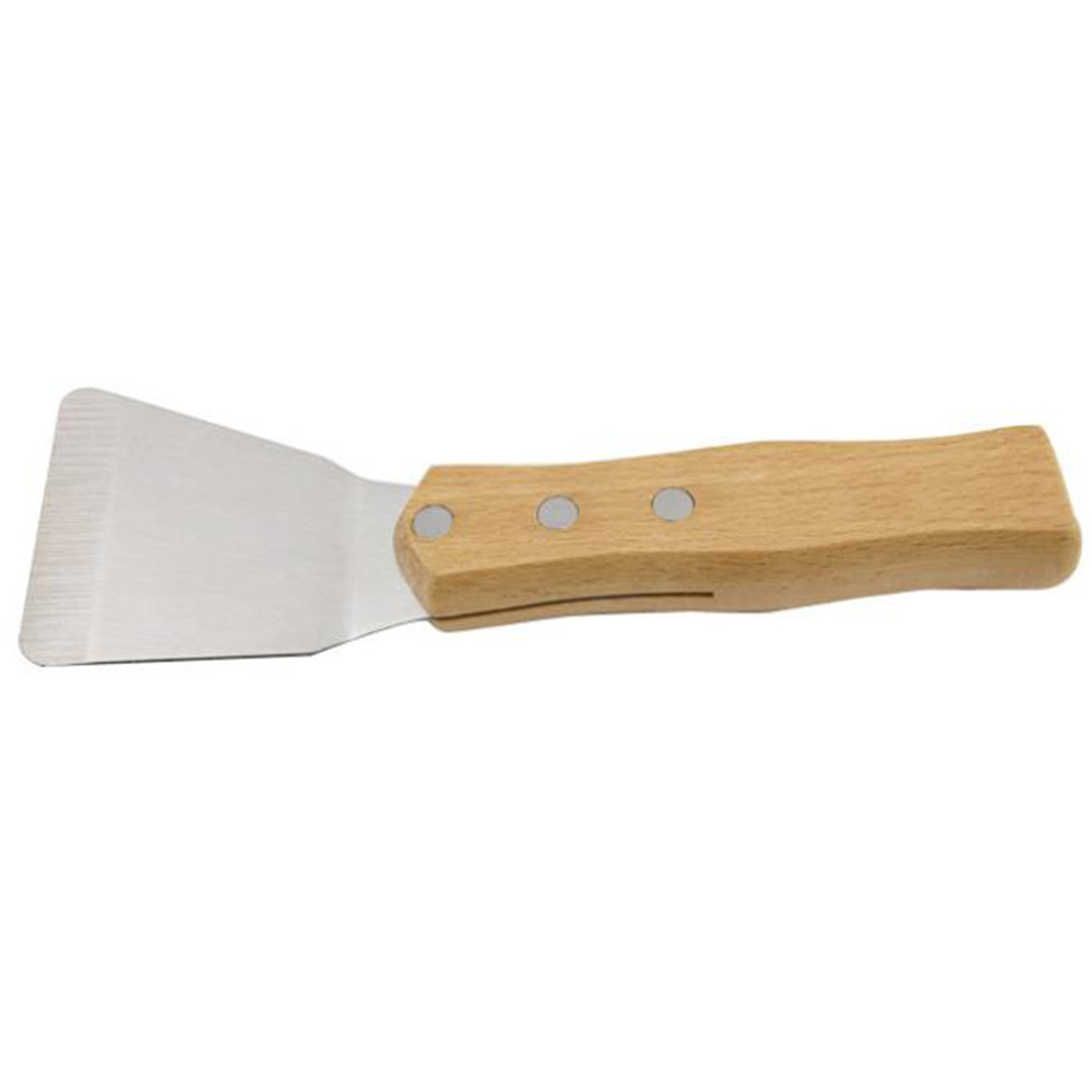 NAMUNY 1Pcs Ceiling Install Spatula Scoop with Wooden Handle Stretch Ceiling Film Shovel Accessories for Welding Harpoon, Large