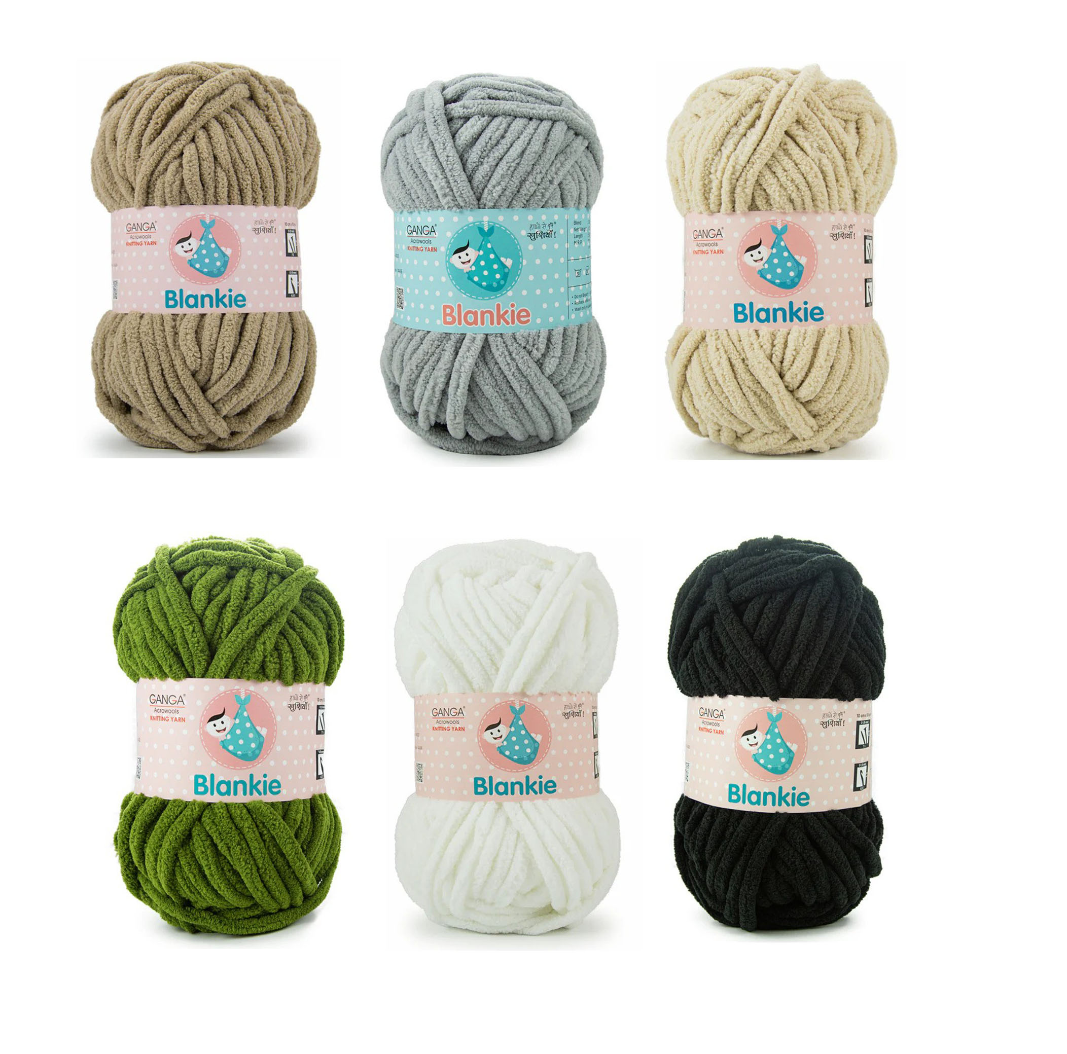 Blankie Yarn for Knitting Crocheting Soft Warm Blankets And Toys Size 5/US I 5mm 100% Acrylic