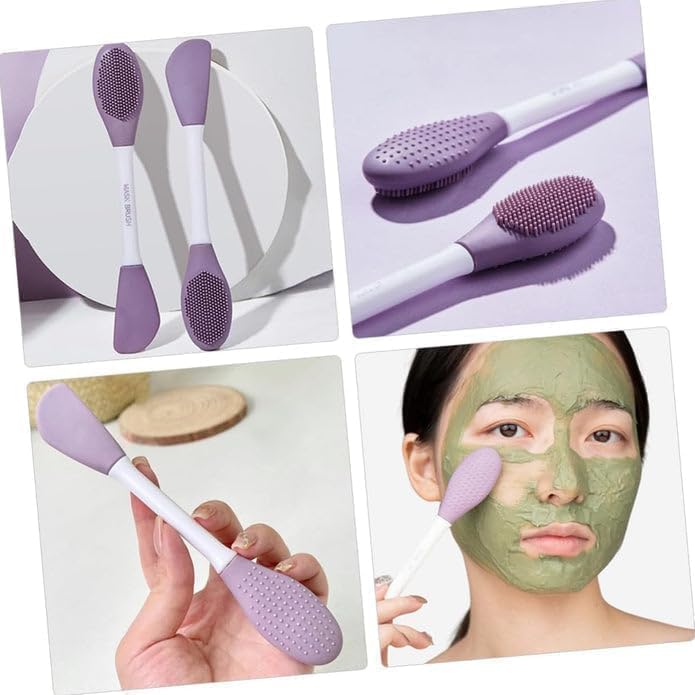 1 Piece Purple Silicone Face Mask Applicator & Facial Massager - Hygienic Skincare Tool for Smooth, Even Application By Omga Twist