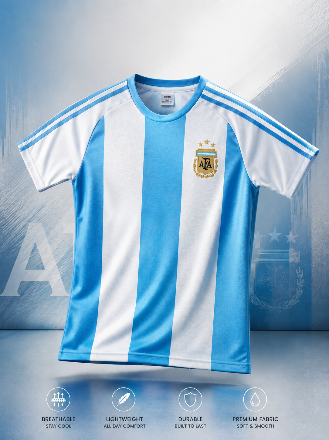 Argentina Home jersey set for men 3 stars Made in Thailand