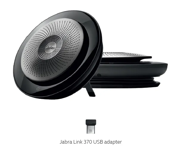 Jabra Speak 750 MS Wireless Bluetooth Speakerphone with Link 370 USB Adapter