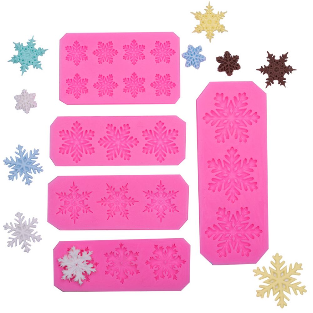 Decorations Fondant Cake Silicone Mould Christmas Snowflake Mold