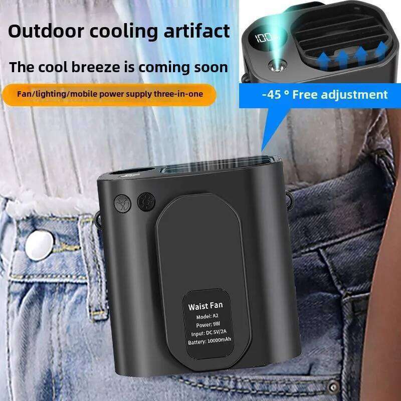 New Portable Multifunctional Rechargeable Long-Lasting Neck Fan, Outdoor Camping Waist Fan