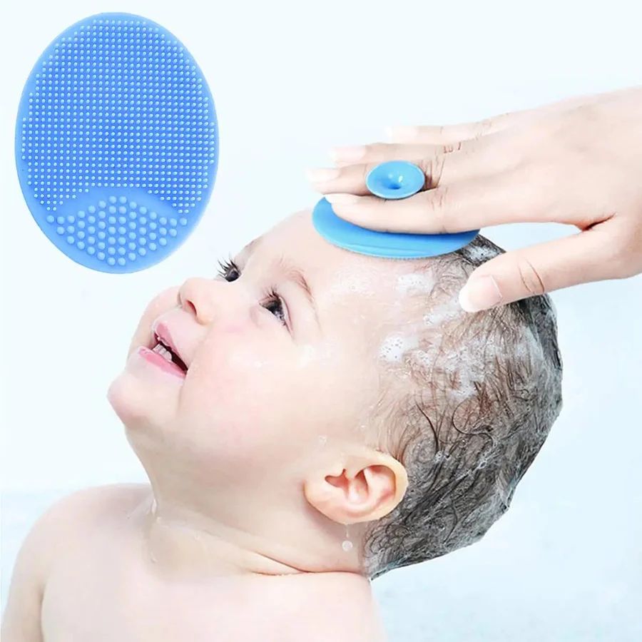 Soft Silicone Baby Shampoo Brush & Bath Scrubber - Gentle Cradle Cap Remover & Scalp Massager for Infants & Toddlers [1 Pc]