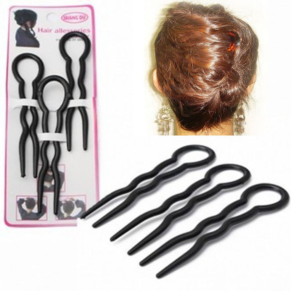 Three Pieces One Set Quick Practical Hair Modelling Invisible Hair Fork Different Hair Styling Hairdressing Fork Tools Hair Clips Hair Pin U Shape Fork Tool Hair Fork