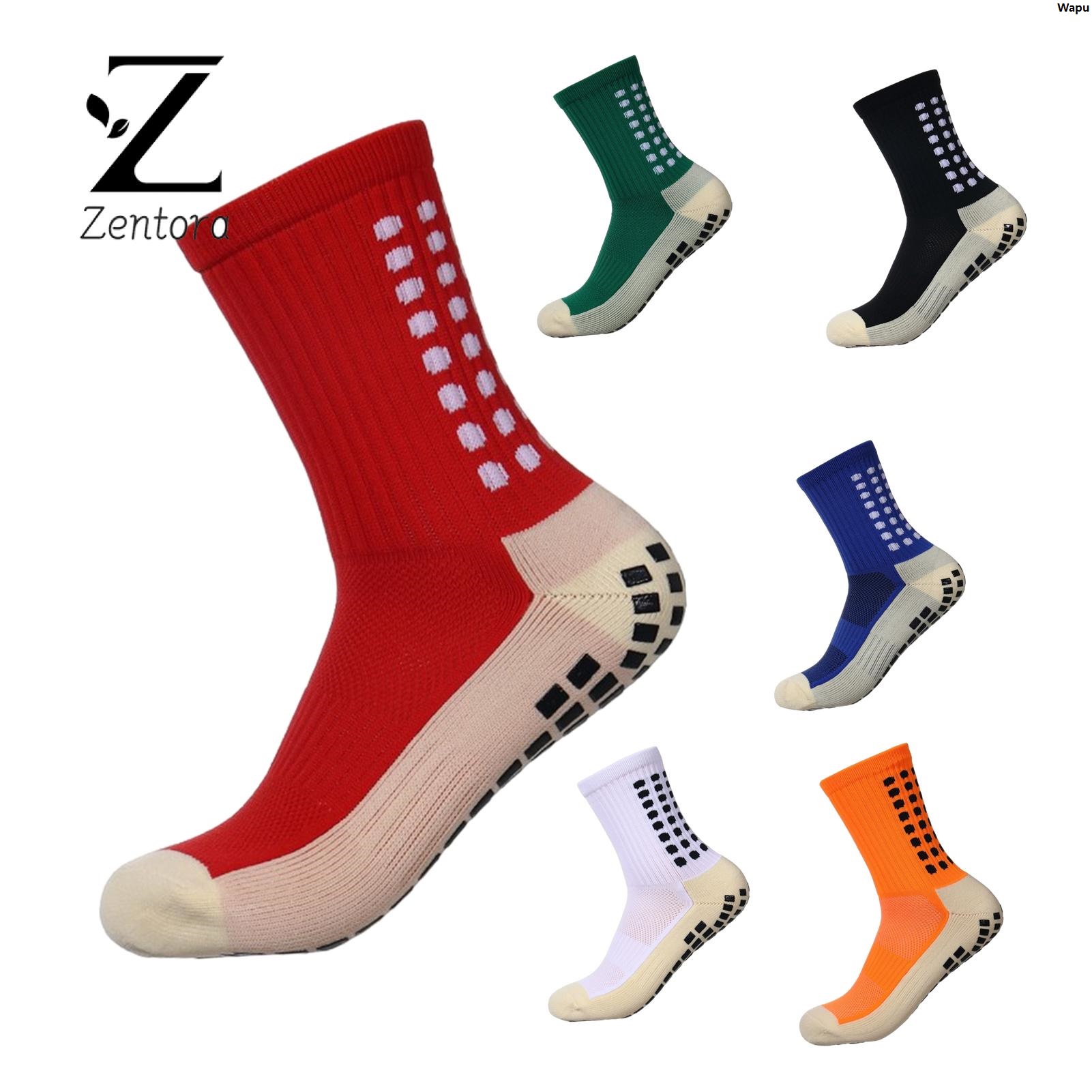 WapuNew 2025 New The pair includes silicone comfortable and durable football fit sports socks non-slip socks Zentora anti-slip high quality men's daily wear perfect for basketball more sweat-wicking mid-tube design with bottom 2