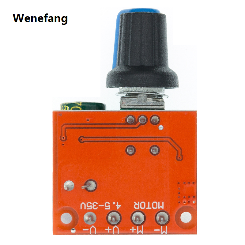 Wenefang Mini DC-DC 4.5V-35V 5A 90W PWM DC Motor Speed Controller Module Luxury Speed Regulator Control Adjust Board Switch 12V 24V PN35