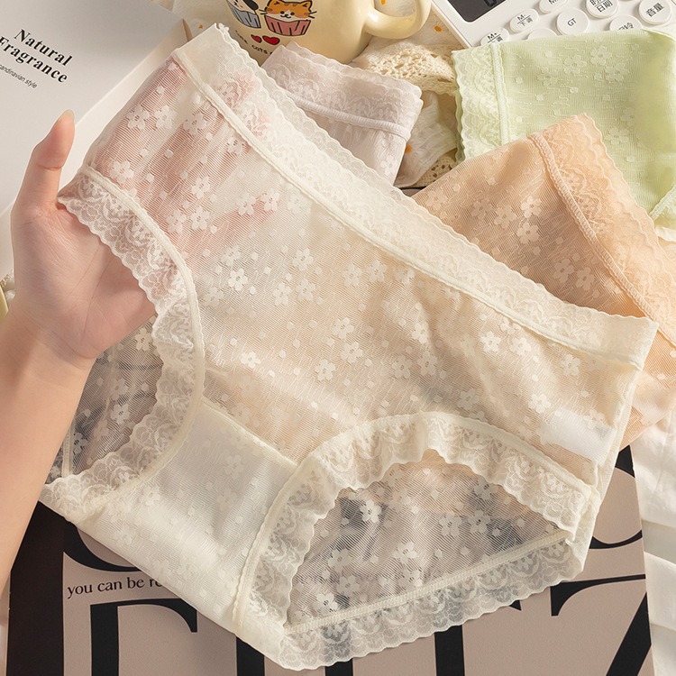 French lace teenage panties breathable new summer thin comfortable and breathable girls high quality mid waist panties women
