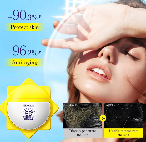Bio Aqua Brightening Sunscreen With SPF50 | Suitable For All Skin Types | UV Protection | Antioxidant | Non-Greasy | 40g
