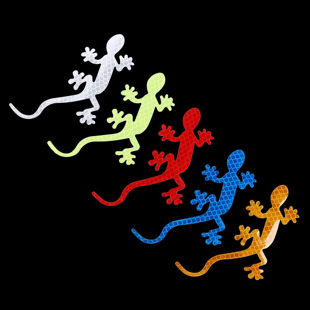Fashion 1pc Car Products Decoration Gecko Strip Night Driving Warning Car Vinyl Decal Bumper Sticker Car Reflective Sticker Safety Warning Mark