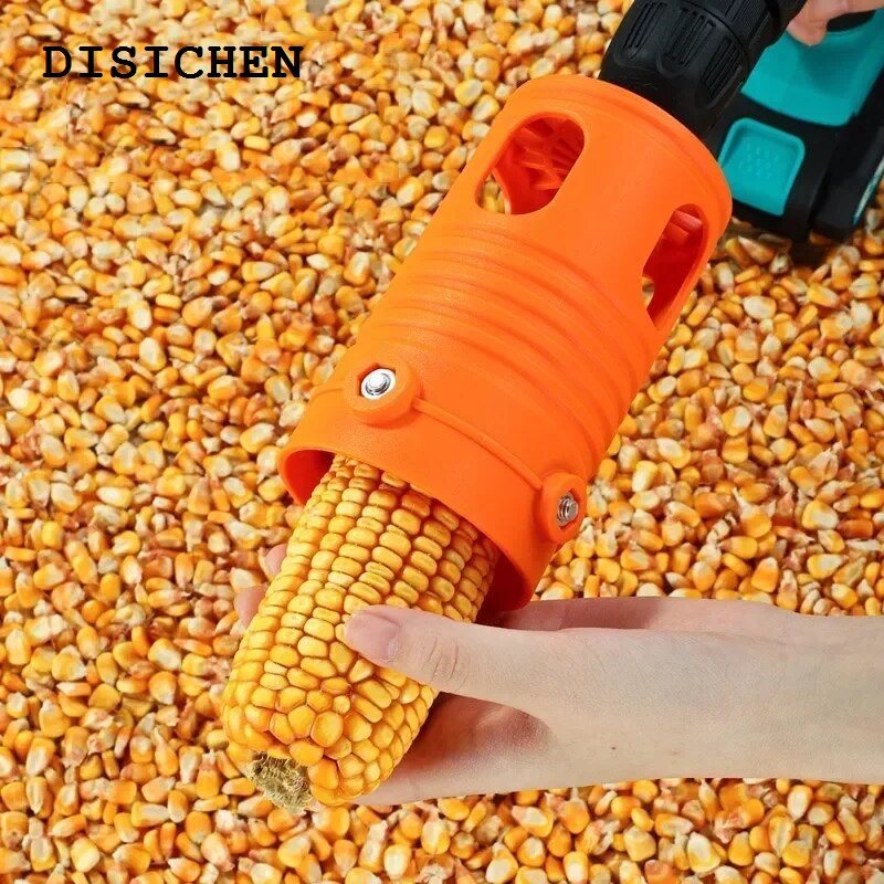 DISICHEN New style 1 Pcs Fully Automatic Corn Thresher Household Small Corn Separator Peeler Husk Portable Electric Corn Tools Kitchen Peeler