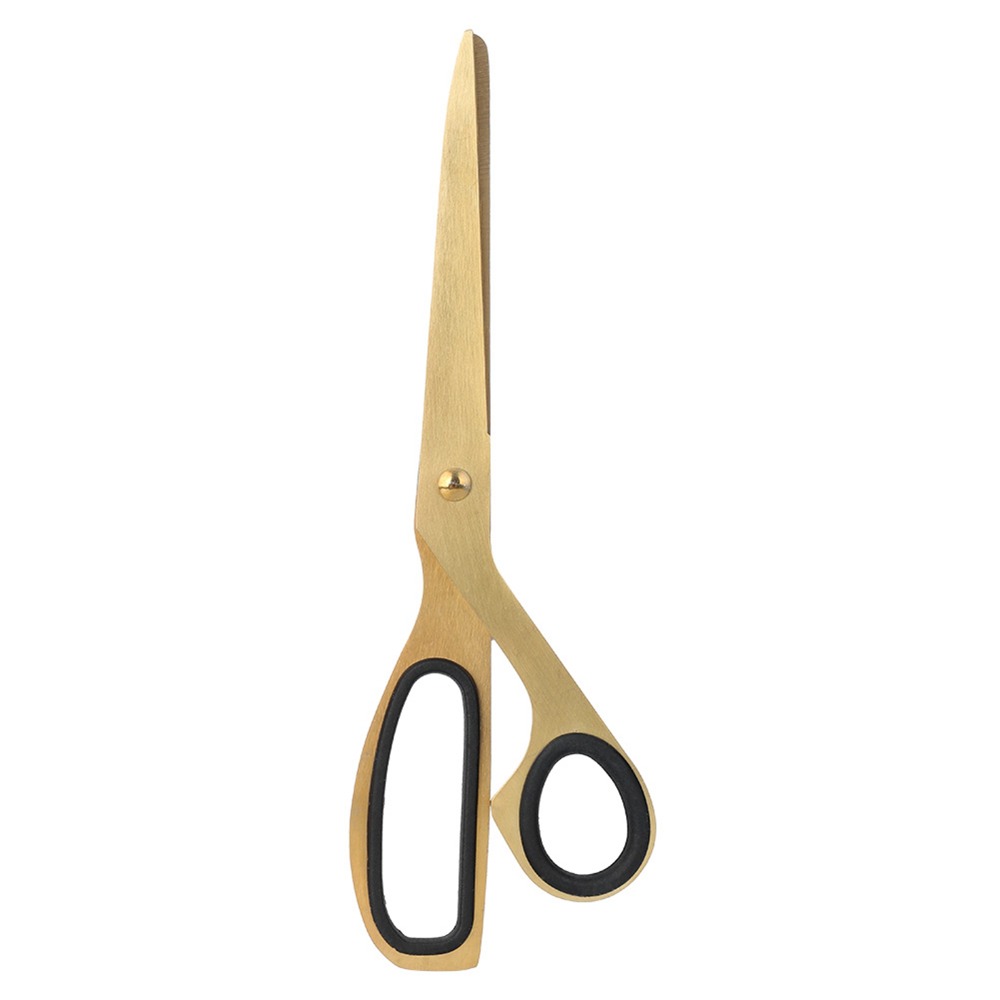 Unique Black and Golden Golden Scissors Lightweight Stainless Steel Simplified Golden Scissors Asymmetrical Design Modernity Scissors Gift Wrapping
