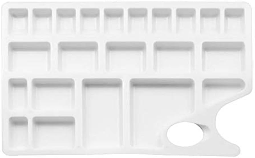 Vicky Stationery Khyati Rectangle Colour Mixing Palette Medium- A037