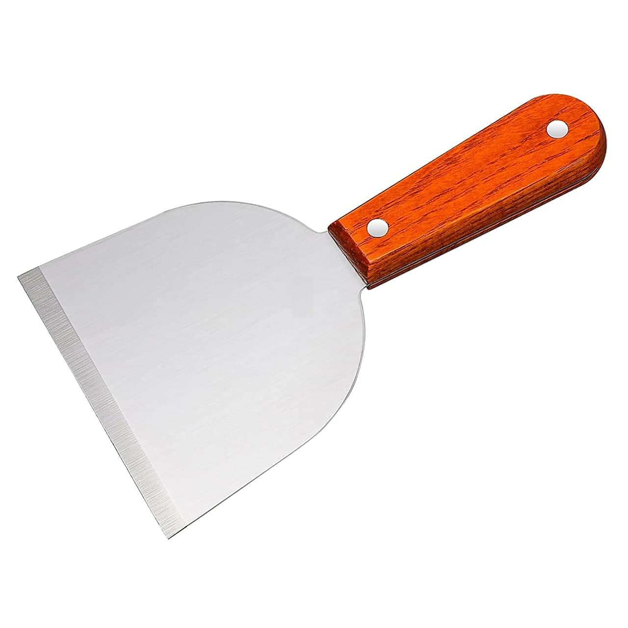 1 Pc Stainless Steel, Silver Pastry Chocolate Dough Scraper Chopper Spatula Black Handle/Cake,Pizza,Pies,Pastries Lifter/Icing Smother Blade (25 cm)