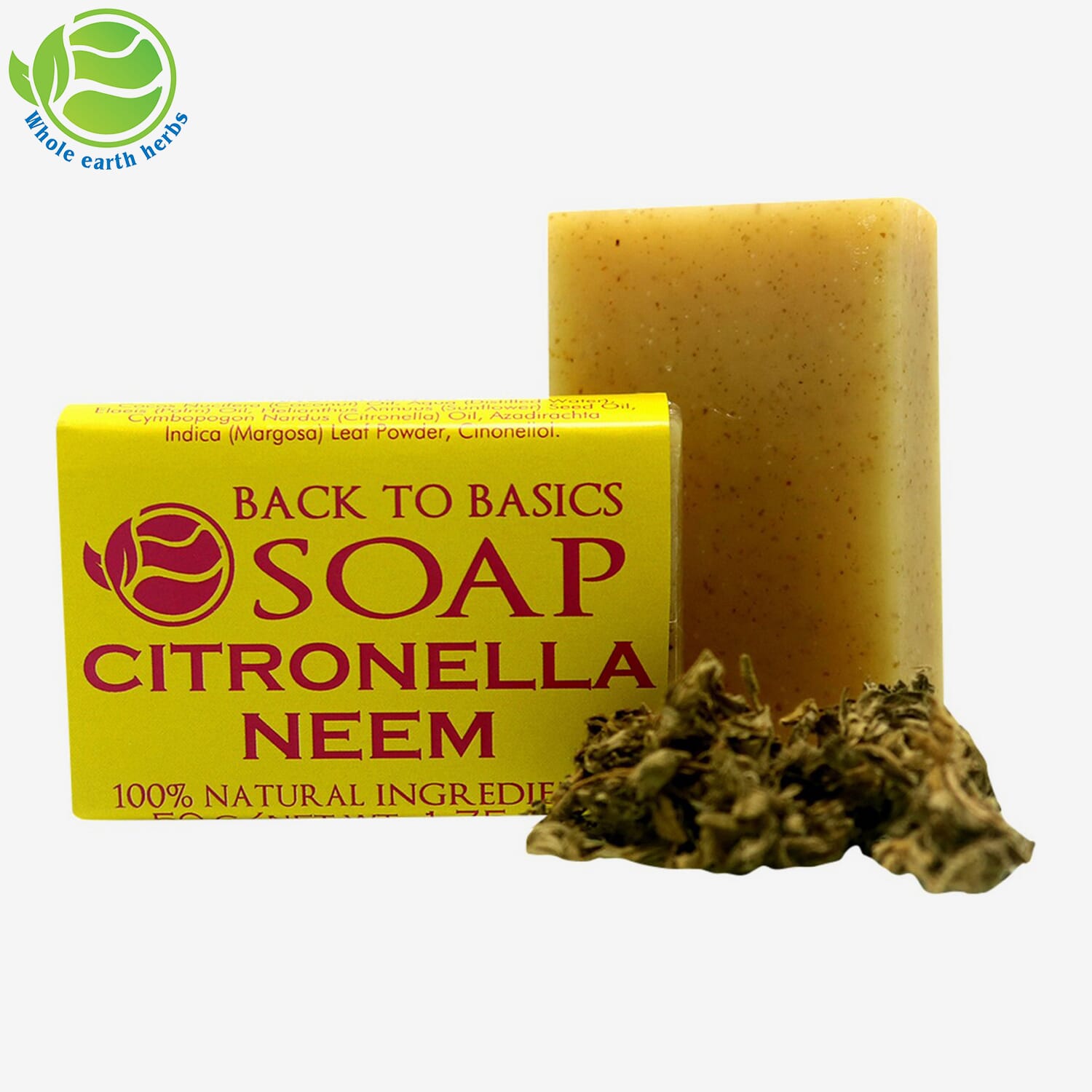 Whole Earth Herbs - Back To Basics Citronella & Neem Soap 50 gm
