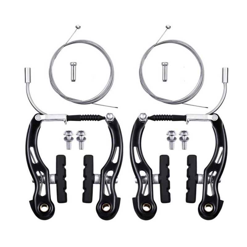 NAMUNY 2 Pairs Bike Brakes Set Bike Brakes Mountain Bike Replacement for Most Bicycle and 2 Mountain Bike Brake Cables,End Caps