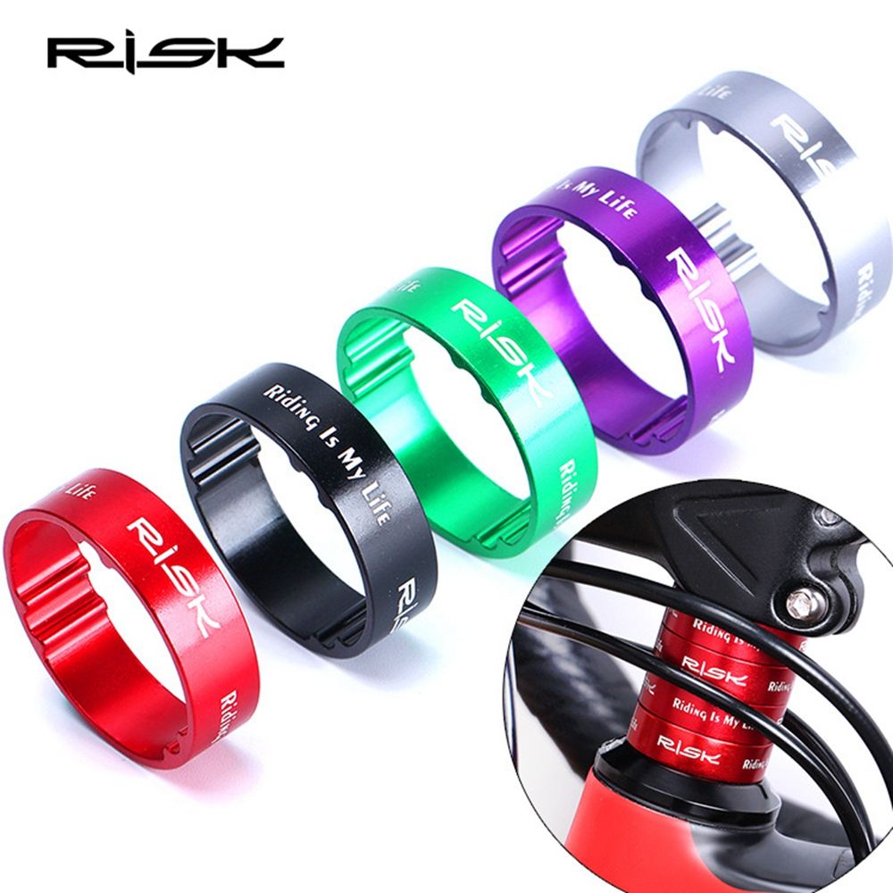 4pcs 5mm/10mm Aluminum MTB Bicycle Parts Bicycle Headset Accessories Stem Spacers Front Fork Washers Spacer Ring