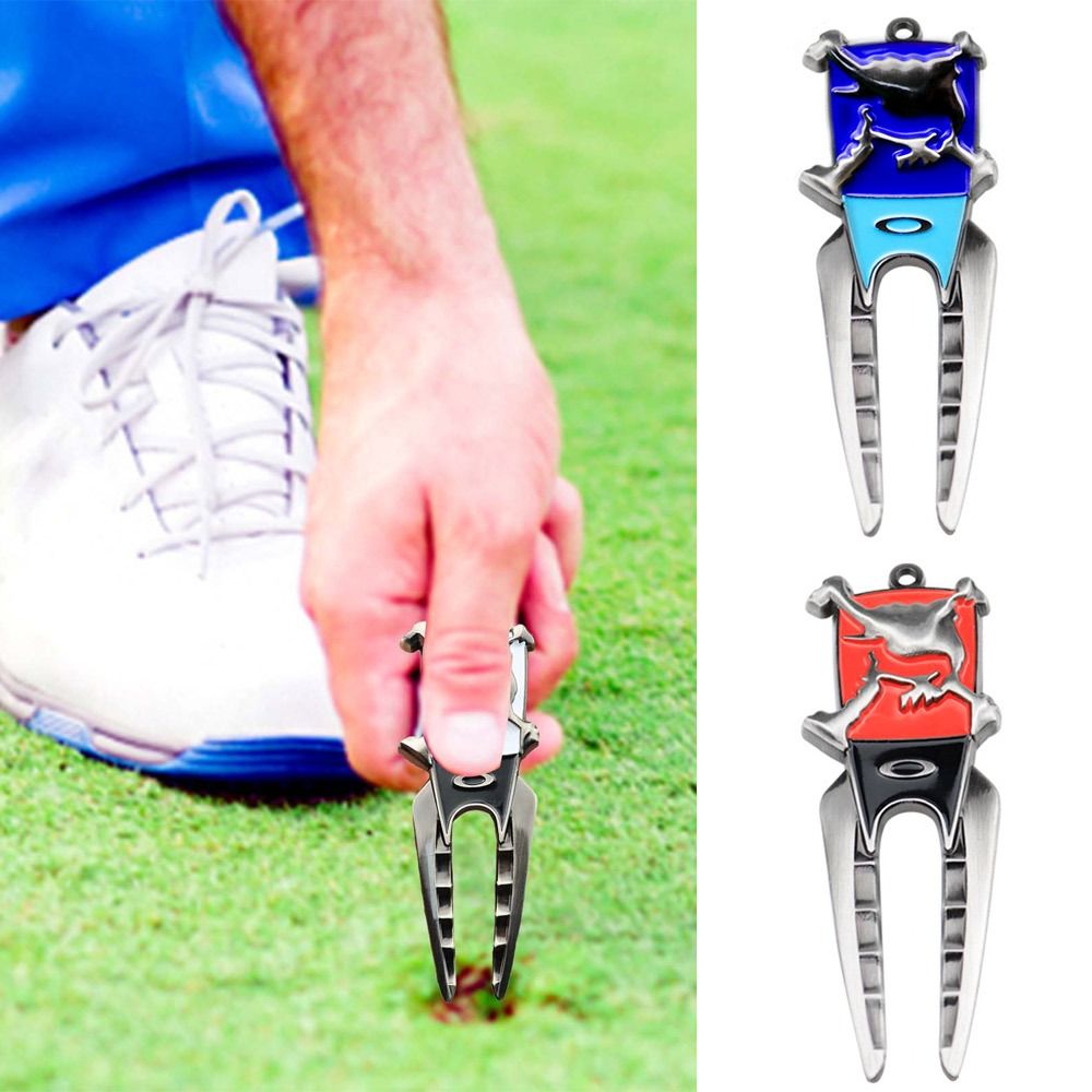 Multifunctional Training Aids Groove Clean Lawn Maintenance Golf Divot Golf Fork Prongs Pitch Repairer Tool