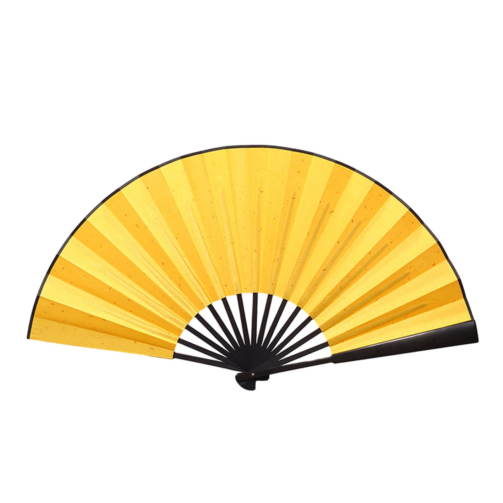 CARAT Portable Folding Fan Silk Bamboo Folding Fan Portable Handheld Summer Cooling Fan for Men Women Diy Calligraphy Painting Lightweight
