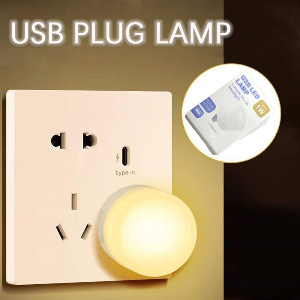 Small Computer Portable Reading LED Night Light USB Plug Lamp Mobile Power Charging