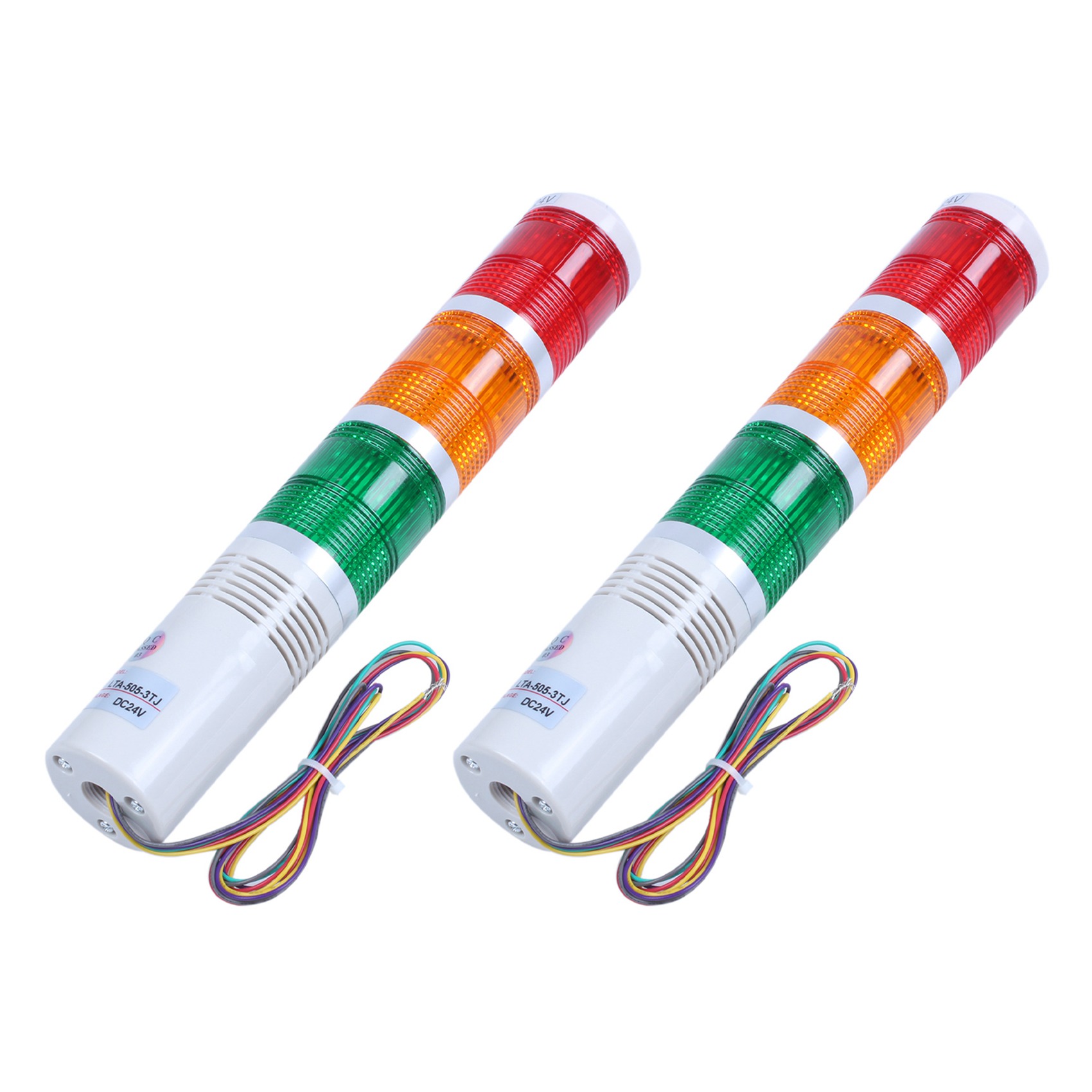JINMY 2X AC/DC 24V Red Green Yellow LED Lamp Industrial Tower Signal Light