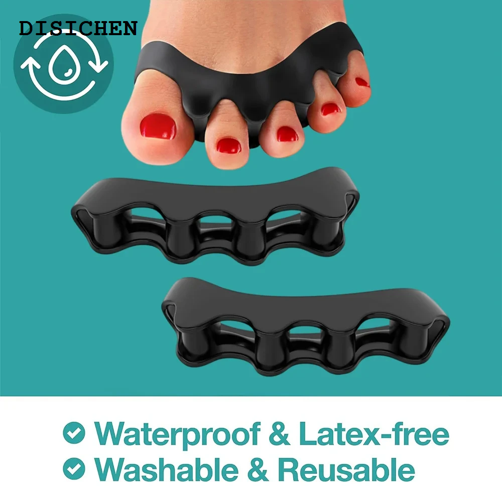 DISICHEN Original 1 Pair Silicone Toe Separator Bunion Corrector Hammer Toe Corrector Soft Silicone Material for Toe Separation Foot Care Tool