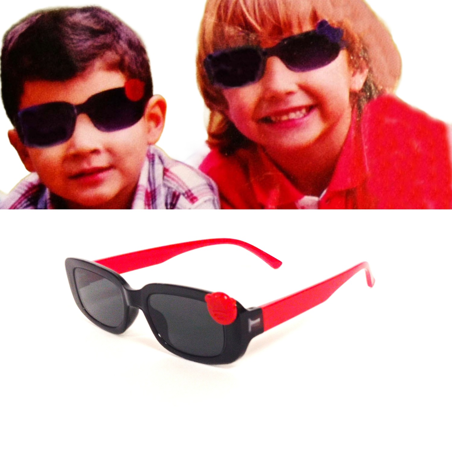 Baby Trendy Vintage Style Classic Retro Square Shape Sunglasses For Kids Boys & Girls