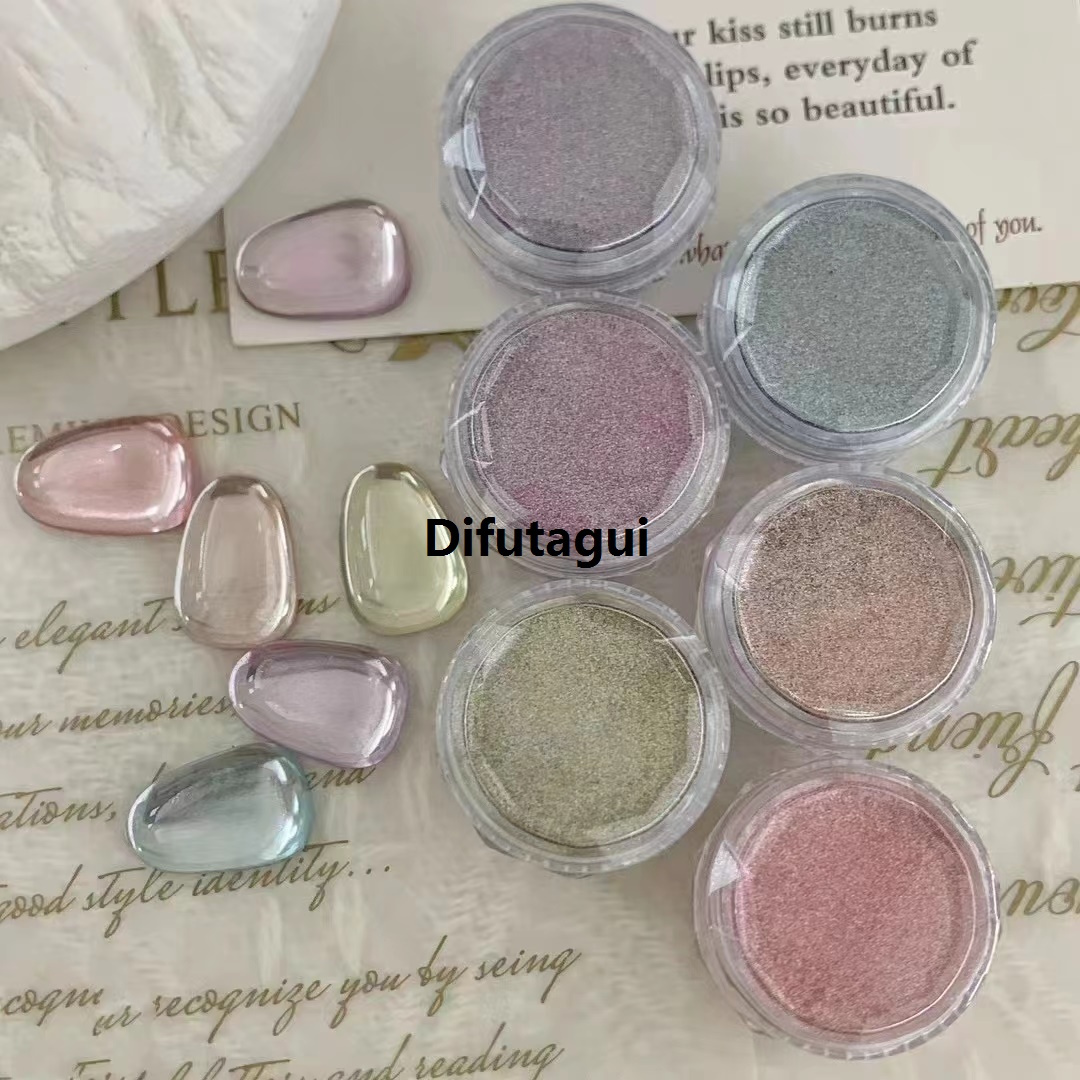 Difutagui 1 piece Dopamine Nail Art Aurora Magic Mirror Powder Portable Nail Art Art Nail Art Charm DIY Nail Art Tool