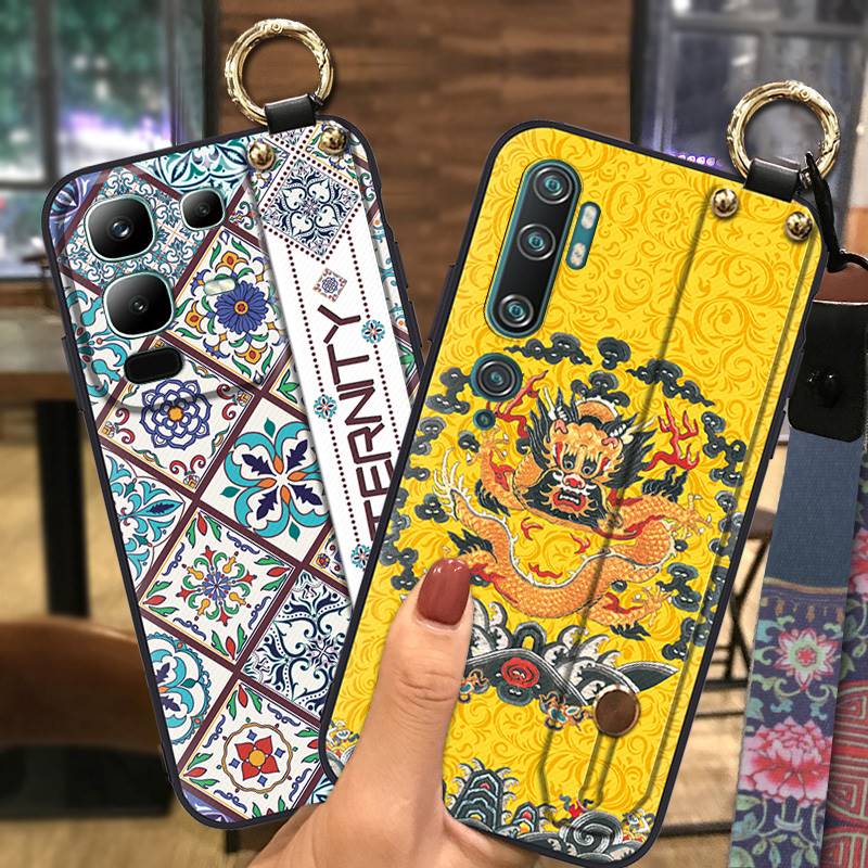 Durable Anti-knock Phone Case For VIVO Y39 5G ring Chinese style Wristband Fashion Design Soft case Kickstand Lanyard