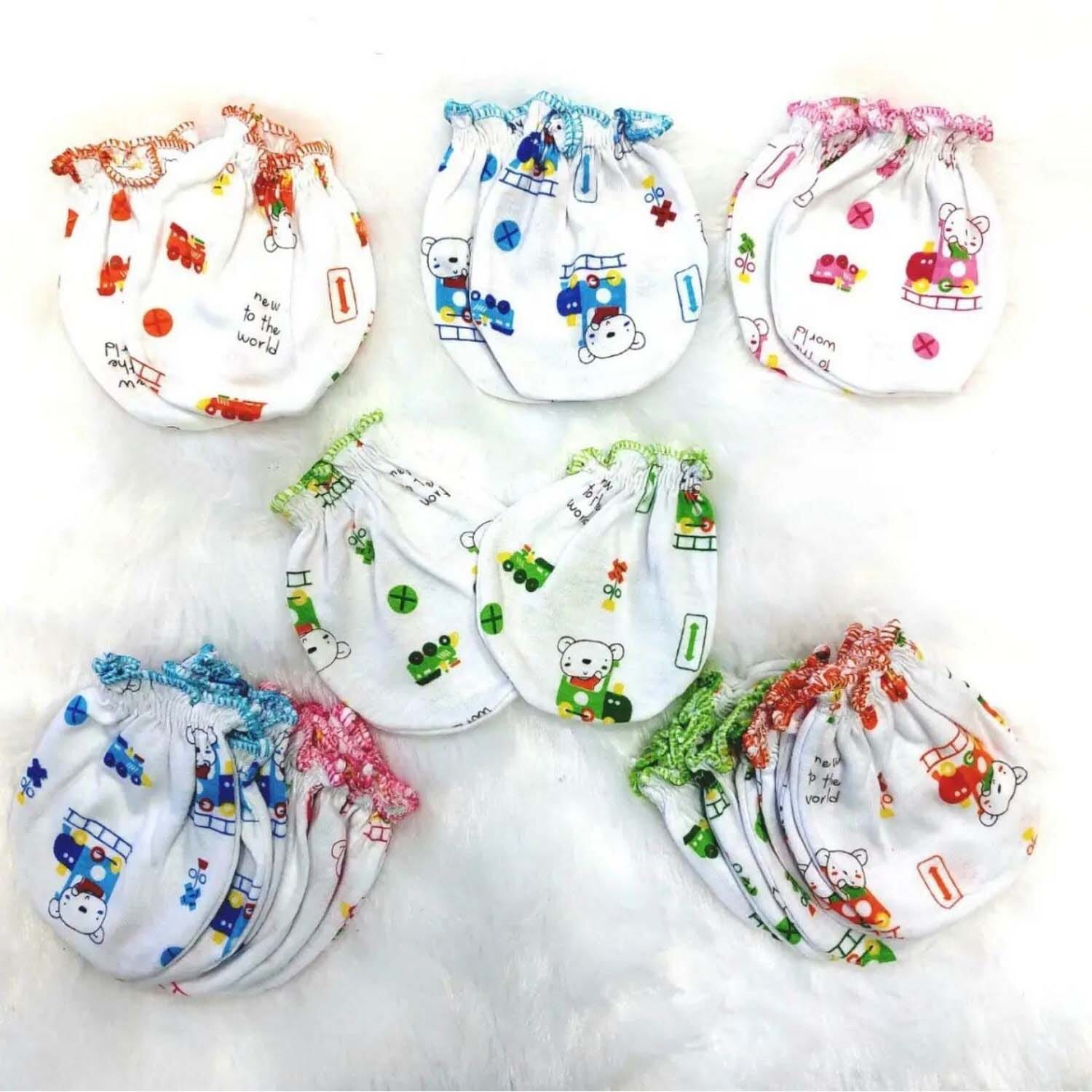 2 Pair Newborn Baby Cotton Glove Panja (Muthi)
