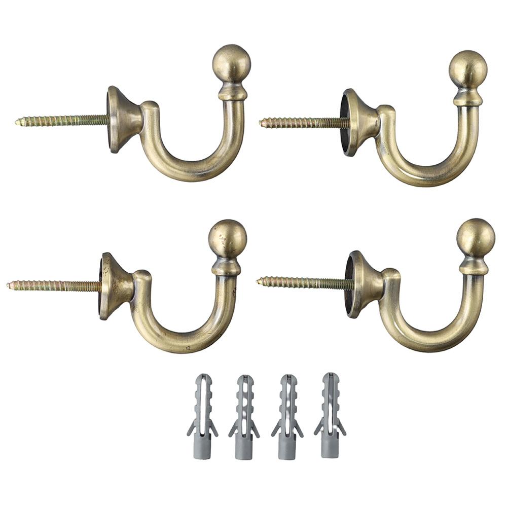 4Pcs New Aluminum Alloy Curtain Tie-Backs Hook 47mm Nickel Window Drapery Holdback Wall Mounted Antique Bronze Wall Hooks Homen