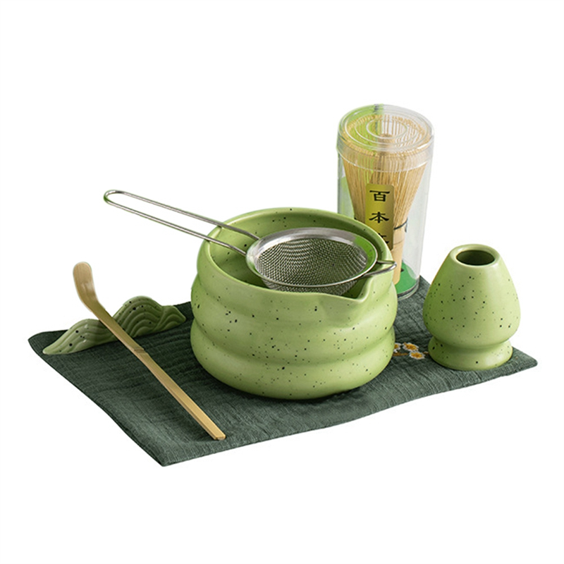 (GGBR)-Matcha Green Tea Whisk Teaware Japanese Ceremony Chasen Tea Tool Tea Brush Exquisite Matcha Kit for Teaset Green