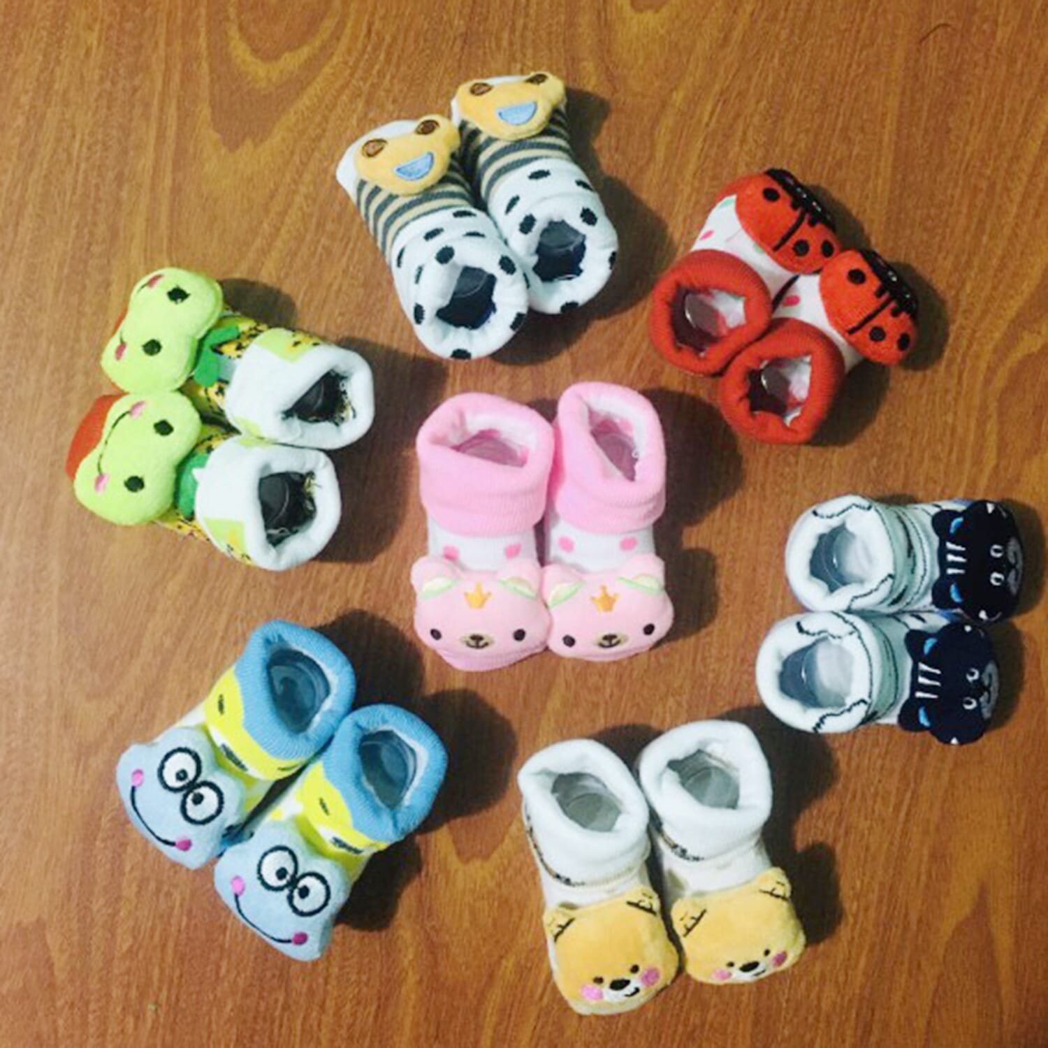 Combo 2 Pairs Baby Grip Cotton Anti Slip Socks