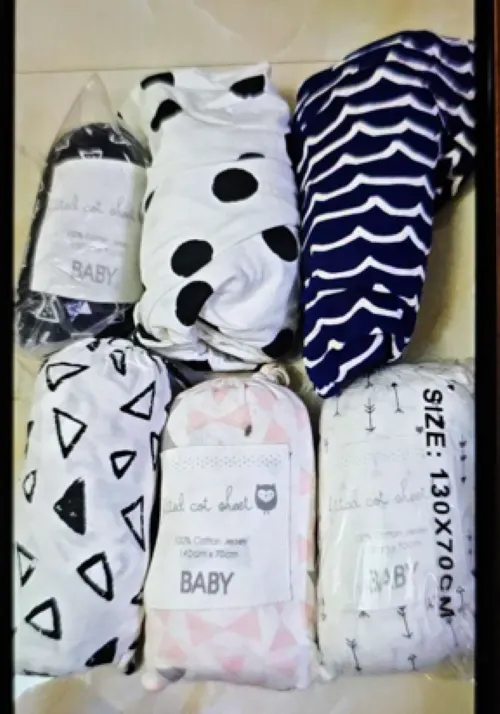 Baby Cotton Bedsheet with Elastic 140*70cm